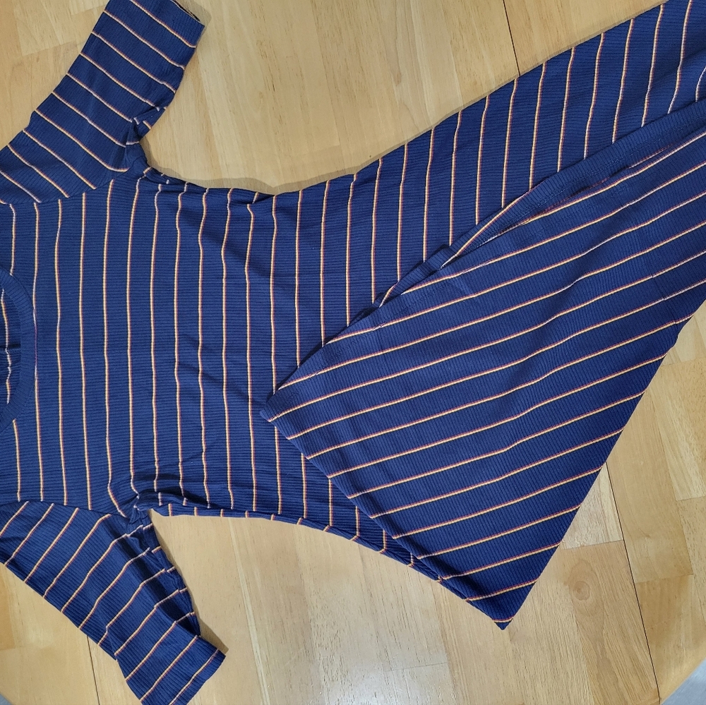 Womens Striped Skater Girl Dress